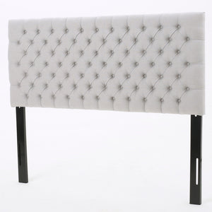 Queen Size Headboard With Button Tufting - Light Gray - Best Buy Furniture