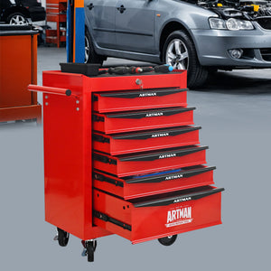 Rolling Metal Tool Chest With Drawers, Steel Storage Cabinet With Ball Bearing Slides