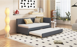 Upholstered Daybed, Sofa Bed Frame, No Box Spring Needed