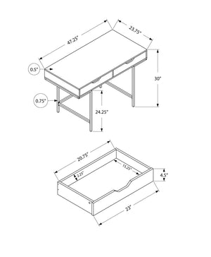 Computer Desk For Home Office, Storage Drawers, Marble Look Contemporary & Modern - Best Buy Furniture