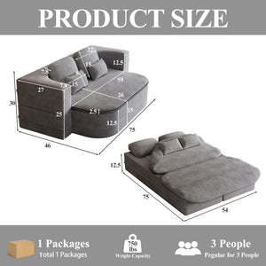 2 In 1 Foldable Sofa Bed With Multi Functional Blanket