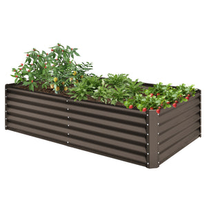 6x3x1.5ft Galvanized Raised Garden Bed