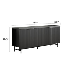 Modern Scandinavian Alcove Door Kitchen Storage Sideboard Buffet Cabinet Console