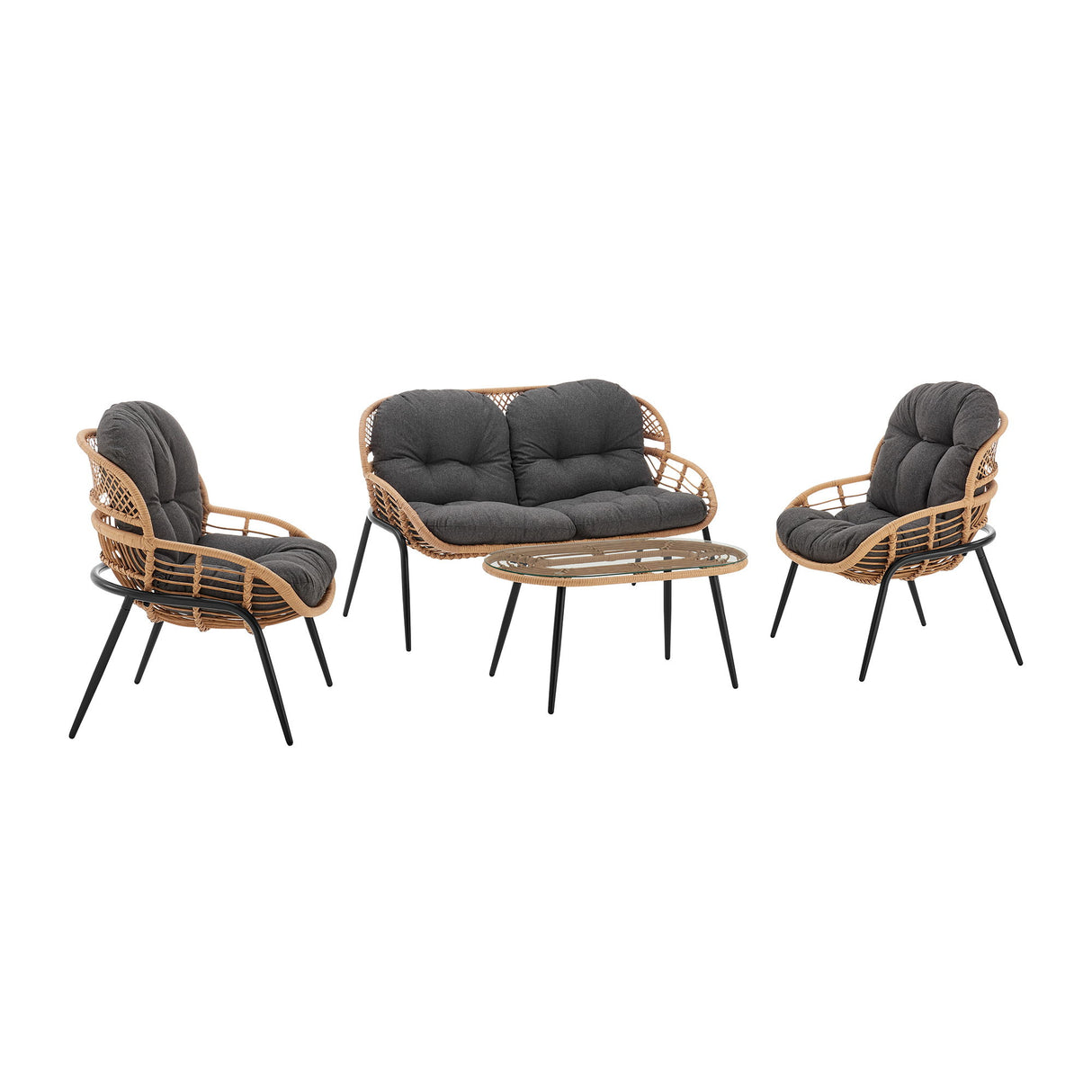 Pine - 4 Piece Outdoor Conversation Set