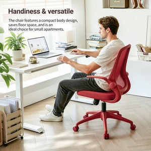 Ergonomic Color Office Chair - 350LBS Capacity, Red