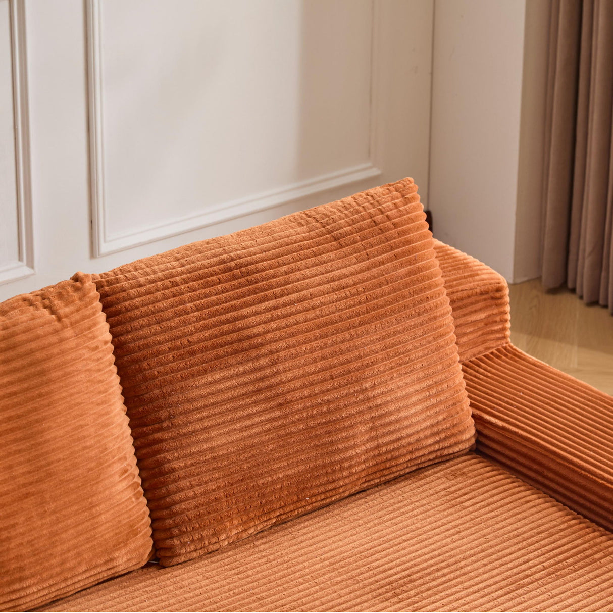 Comfortable Deep Seat Loveseat Sofa Bed, Reversible Cushion With Pillows