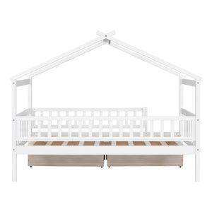 House Bed With 2 Drawers