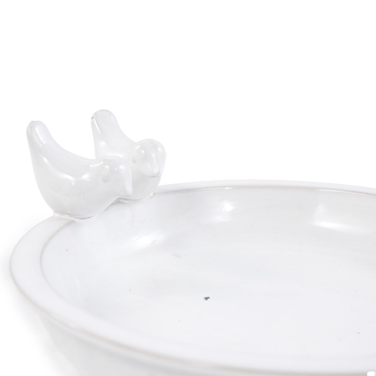 Handmade Ceramic Bird Bath - 11.8 Inch Glossy