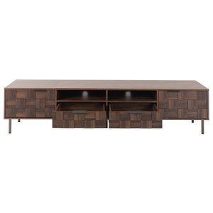 TV Stand With 2 Drawers, Media Console Table, Storage Cabinet With Cable Management