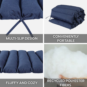 2 Piece Outdoor Chaise Lounge Chair Cushion Set