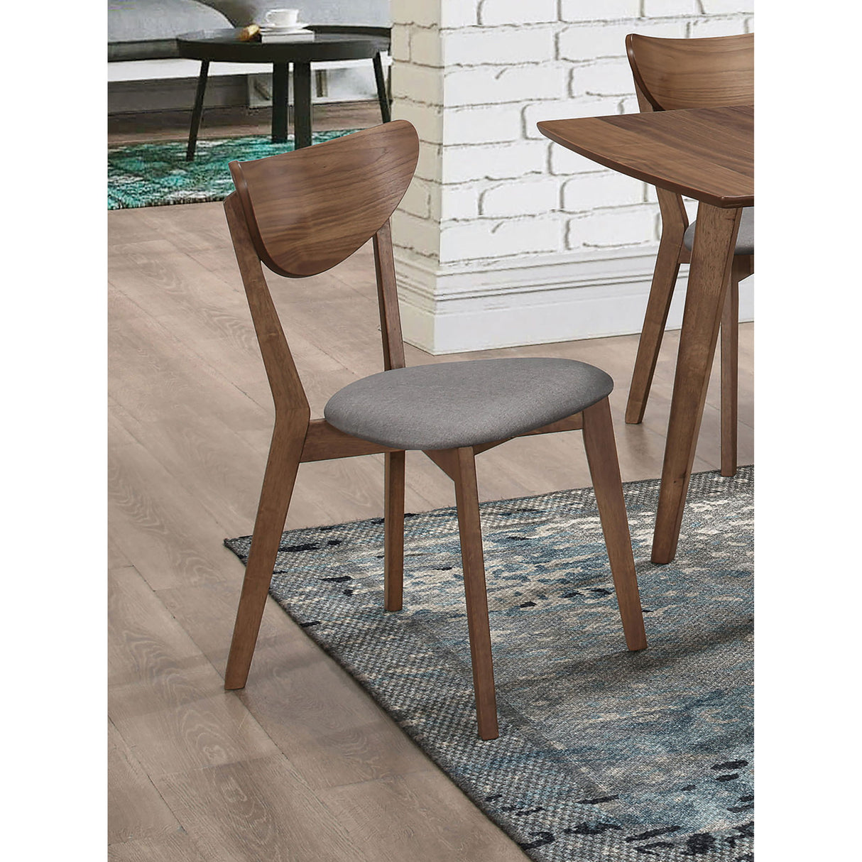 Mid-Century Modern Upholstered Dining Chair (Set of 2)