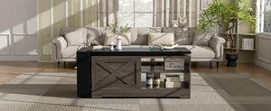 Farmhouse Lift Top Coffee Table With Barn Doors
