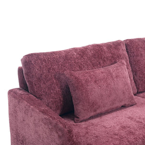 Mid Century Modern Fabric Loveseat Sofa, 2 Seat Upholstered Couch
