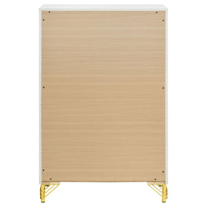 Chesney - 5 Drawer Chest With Trim - White