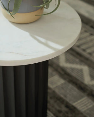 Wainstone - Accent Table - Black / White - Best Buy Furniture