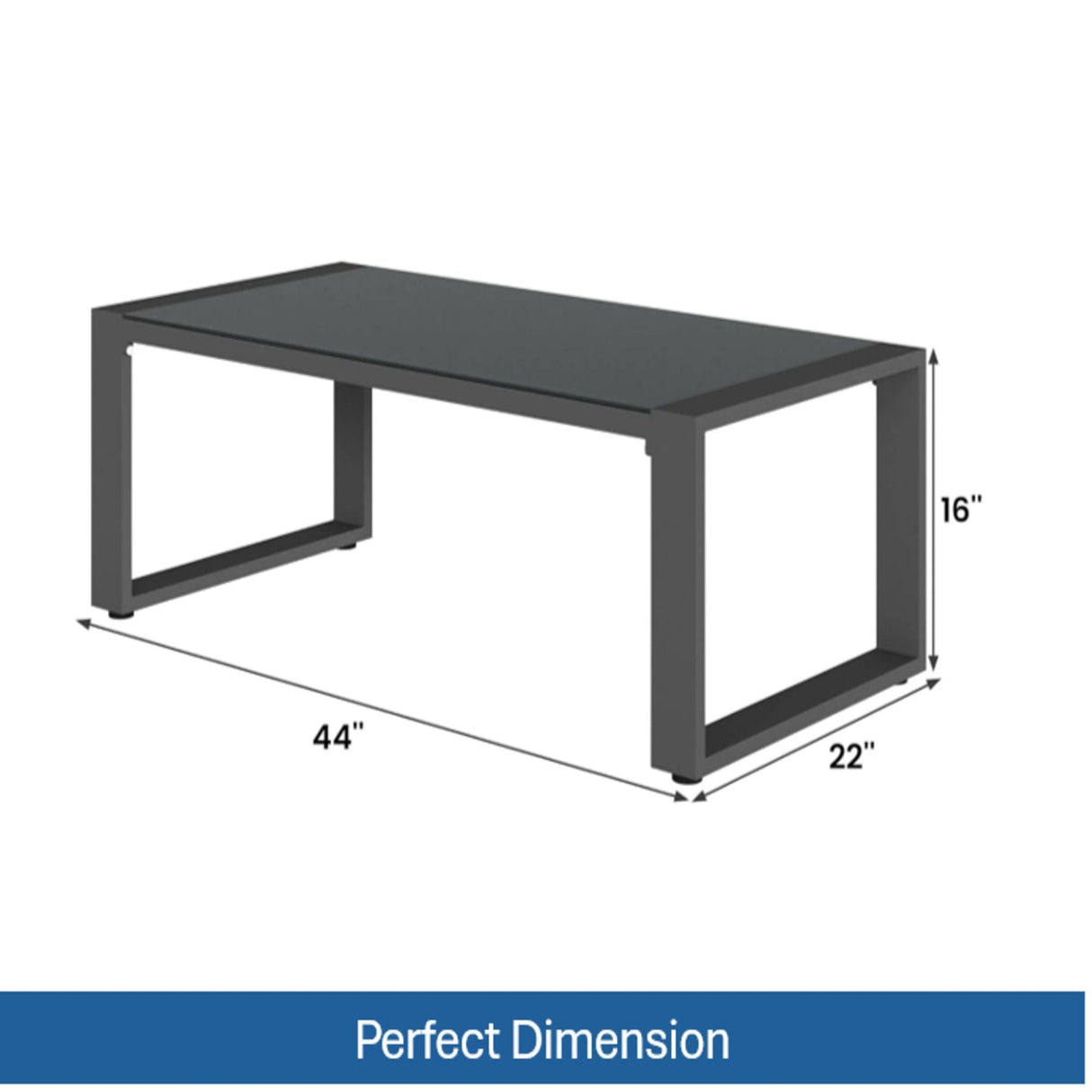 Modern All-Weather Outdoor Coffee Table