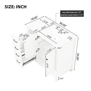 36" Bathroom Vanity with Sink Top