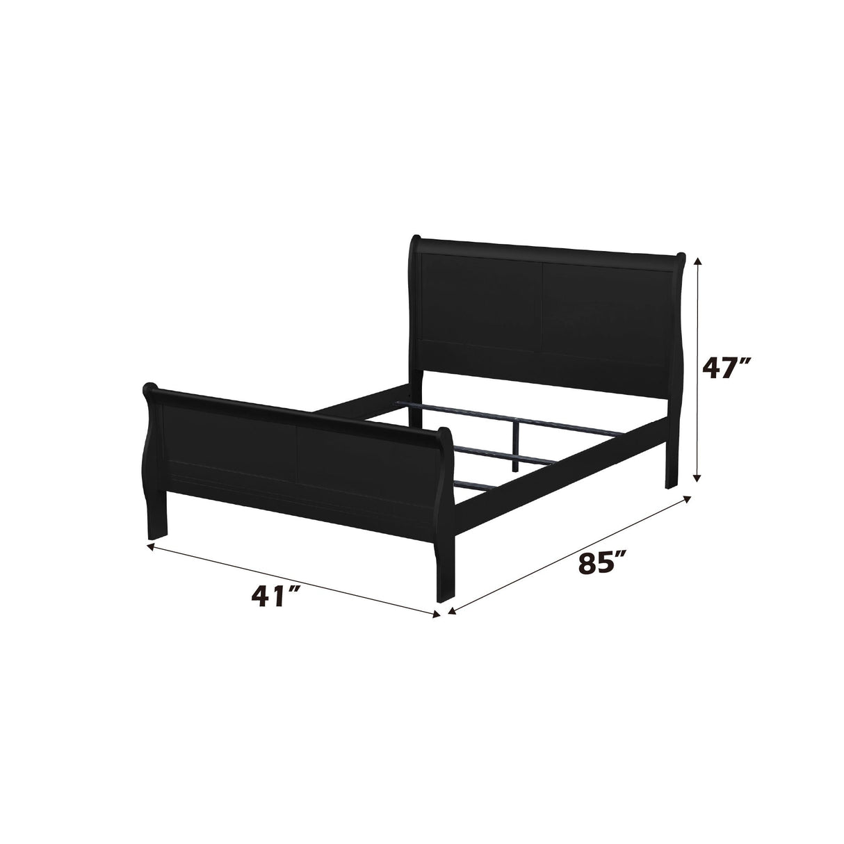 Louis Philippe Sleigh Style Bed