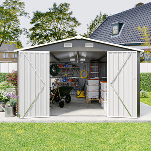 Campcraft Outdoor Storage Shed 10x14 FT with 3 Lockable Doors