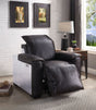 Misezon - Top Grain Leather Power Motion Recliner - Dark Brown - Best Buy Furniture