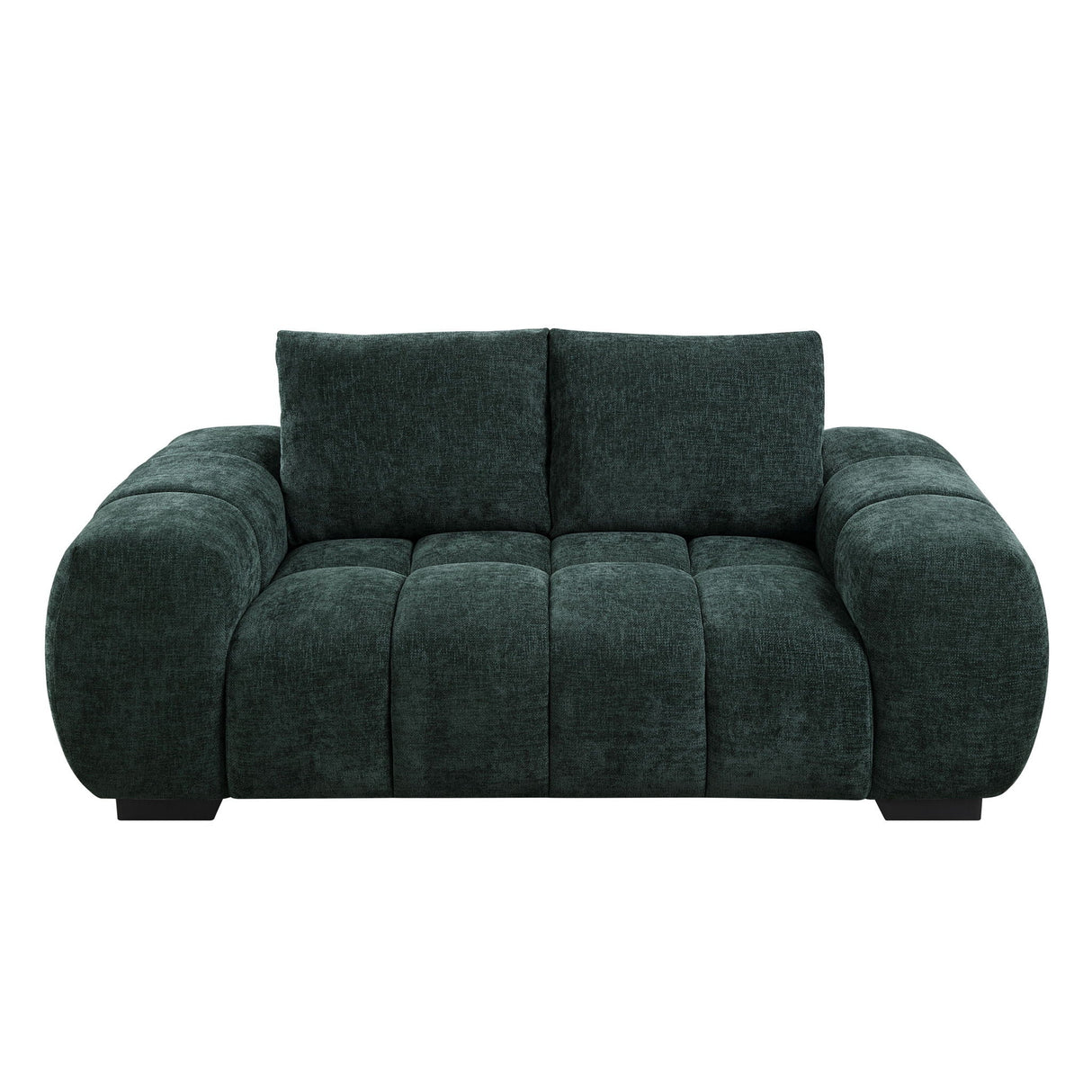 Ferrand - Chenille Loveseat - Green - Best Buy Furniture