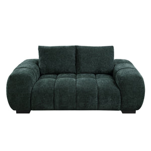 Ferrand - Chenille Loveseat - Green - Best Buy Furniture