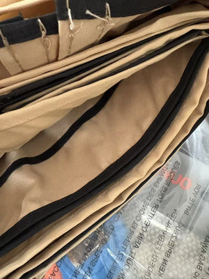 13x10 Ft Patio Double Roof Gazebo Replacement Canopy Top Fabric, Khaki