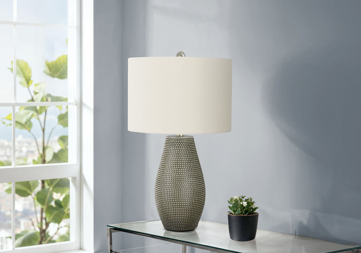 Lighting, Table Lamp, Resin, Contemporary - Gray - Best Buy Furniture
