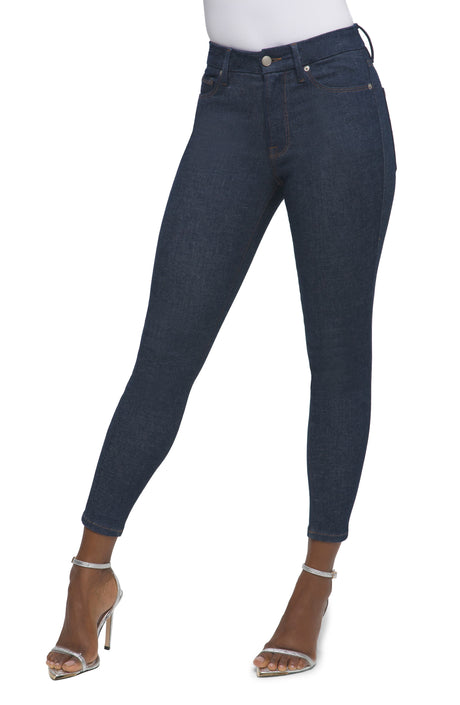 Good American Always Fits Ankle Skinny Jeans in Deep Blue 004 , Size 6-12