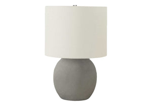 Lighting, Table Lamp, Concrete, Contemporary - Gray / Cream - Best Buy Furniture