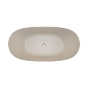 61'' Freestanding Bathtub with Overflow and Pop-up Drain