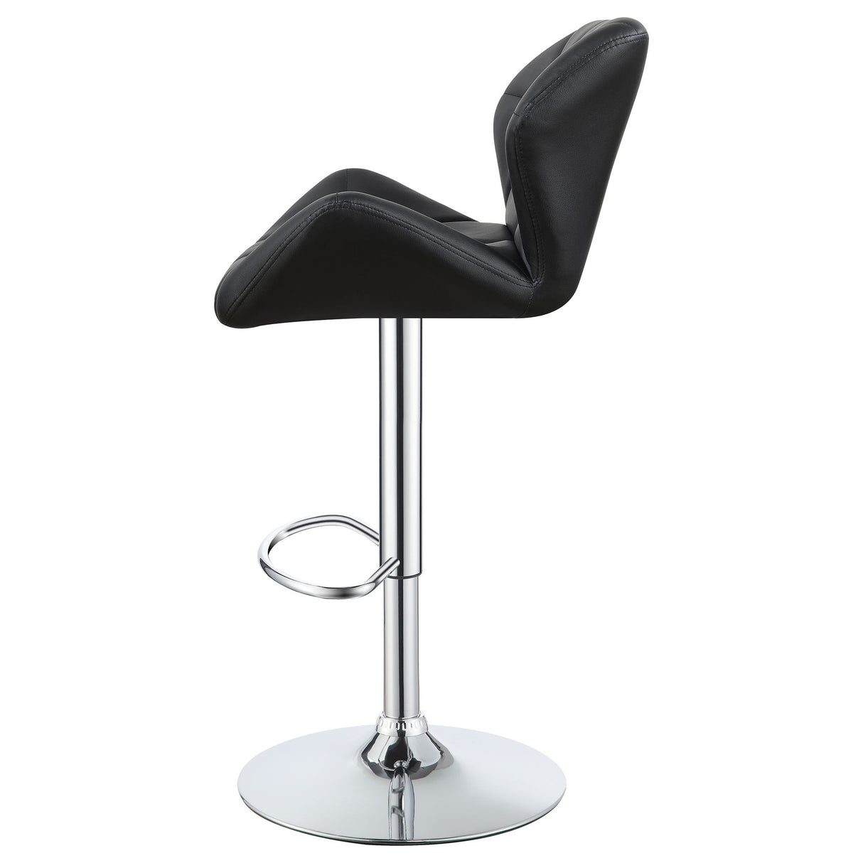 Adjustable Bar Stool With Height-Adjustable Base (Set of 2)