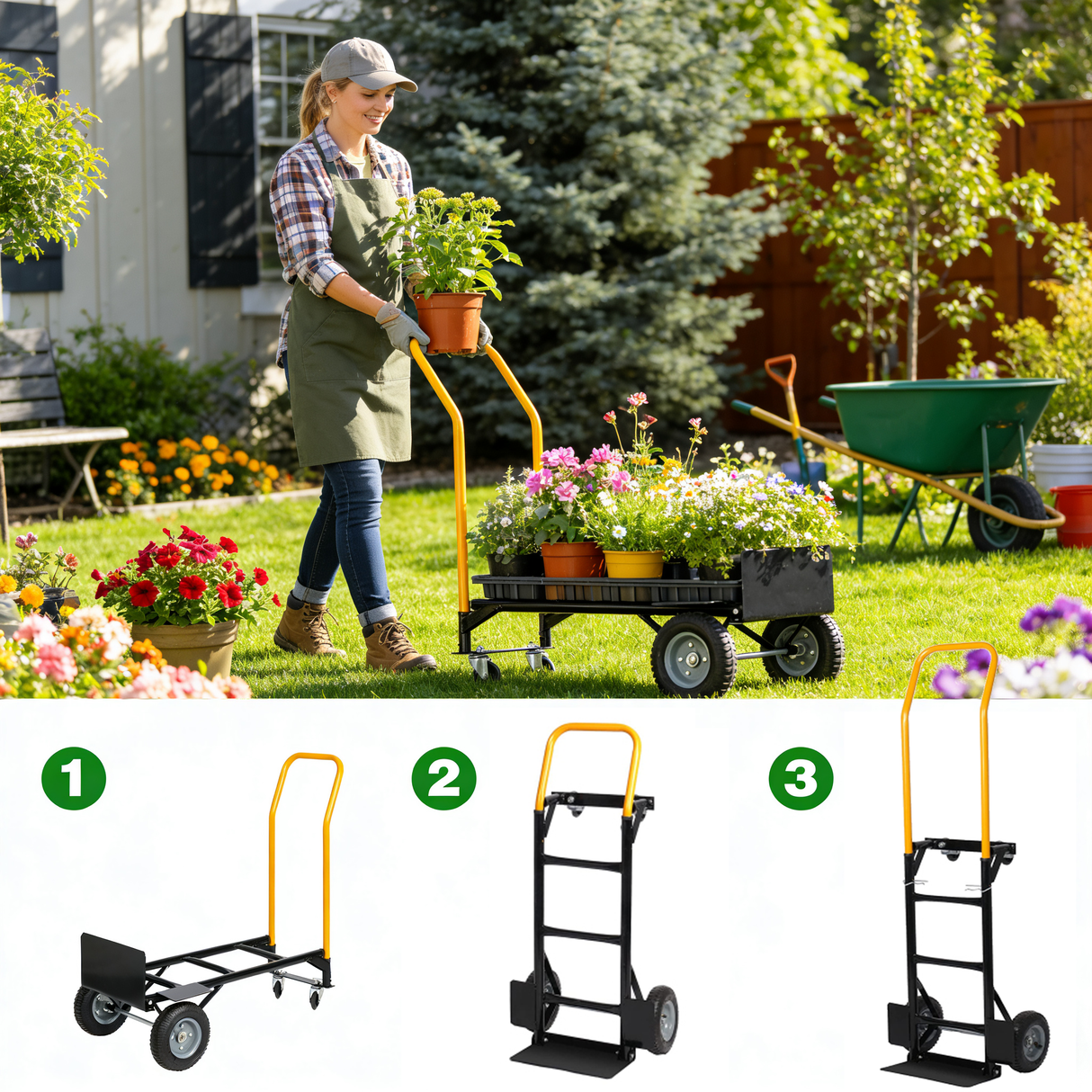 Heavy Duty Dual Purpose Hand Truck Dolly Cart