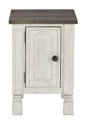 Havalance - Chair Side End Table - White / Gray - Best Buy Furniture