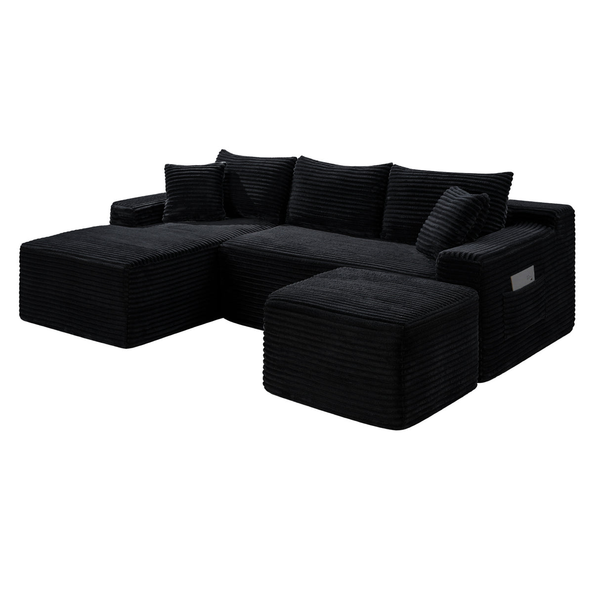 106.3" U-Shaped Cloud Sectional Sofa with Deep Seat