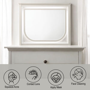 Laveda - Mirror With LED - White - Best Buy Furniture
