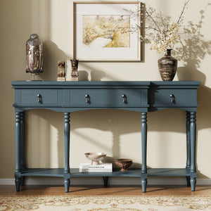 Retro Console Table With 3 Soft Close Drawers