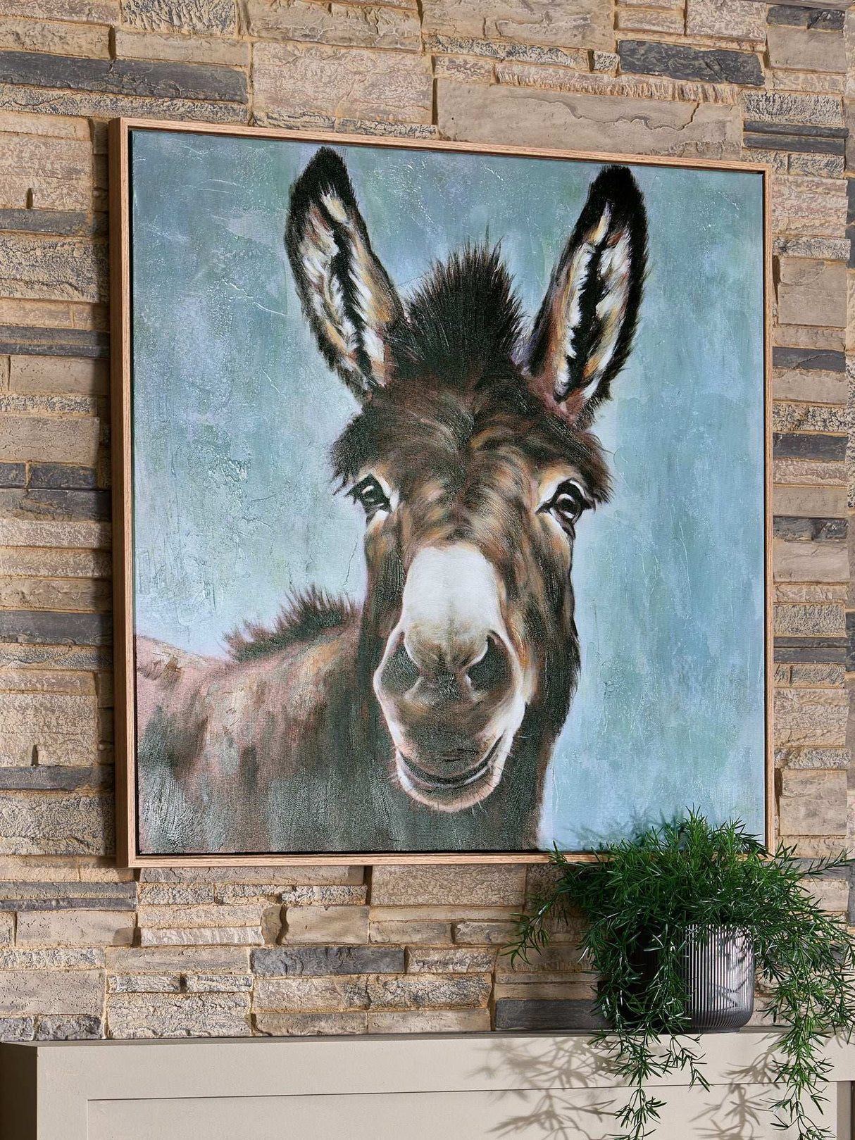 Landerton - Wall Art - Brown / Blue / White - Best Buy Furniture