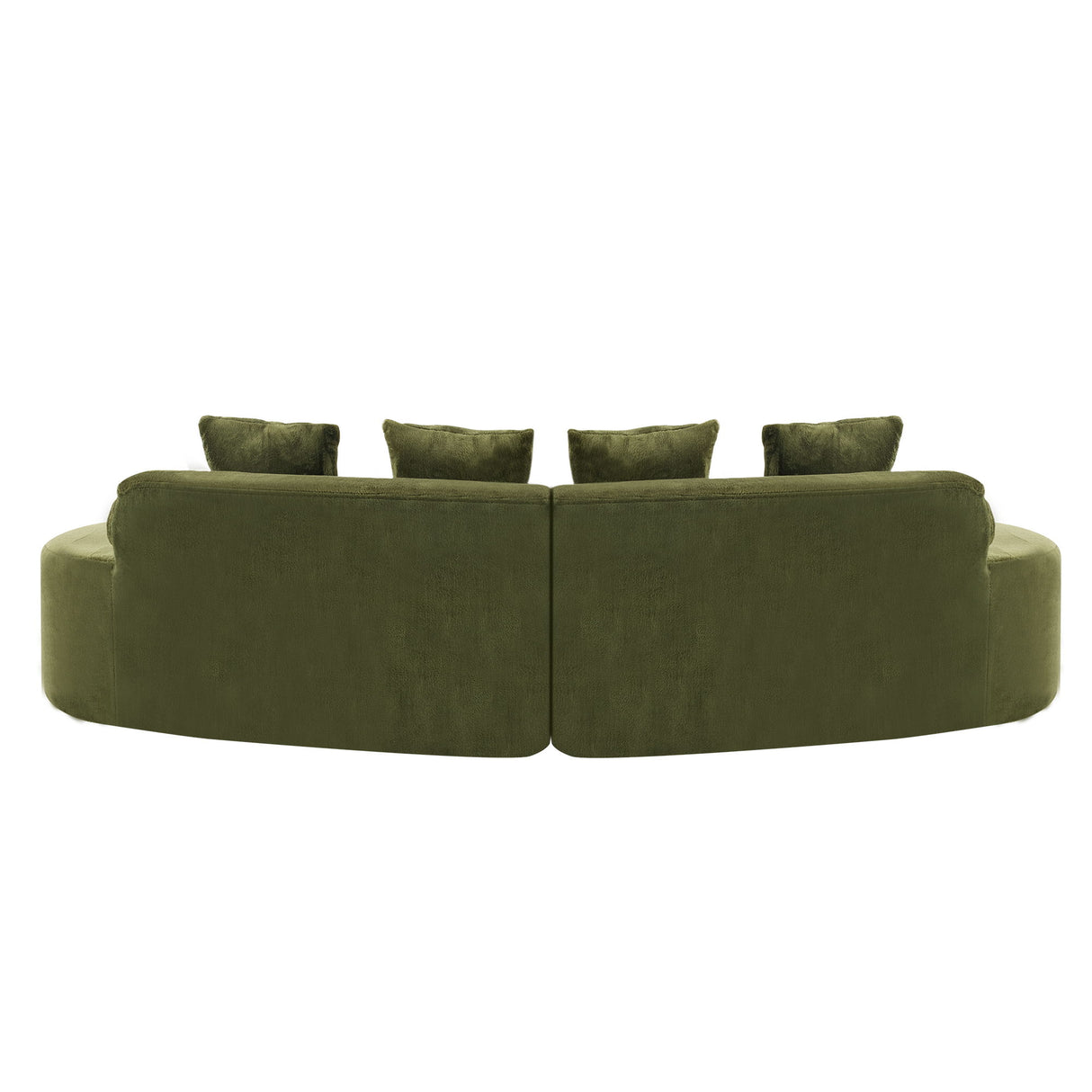 Modern Curved Sofa With Pillows