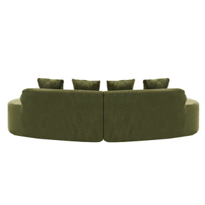Modern Curved Sofa With Pillows