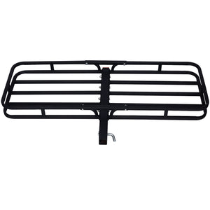 Heavy Duty Steel Hitch Mount Cargo Carrier Rack For SUV, Truck, Car With 2" Receiver - Black