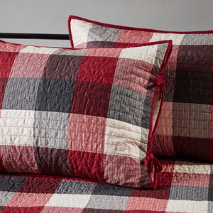 6 Piece Reversible Plaid Daybed Cover Set