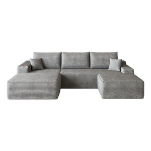 107" Cloud Sectional Sofa with 1 Ottoman