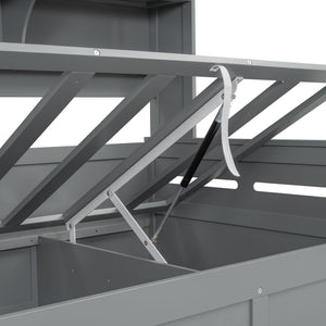Daybed With All-In-One Cabinet And Shelf