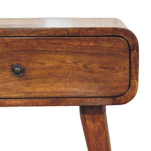 Avora Chestnut Nightstand with 1-Drawer, Nordic Legs