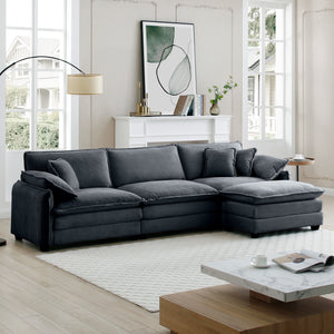 Oversize 3-Seater Sofa with Ottoman