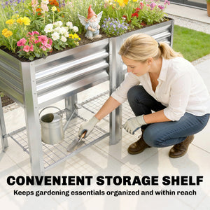 Outsunny Galvanized Steel Raised Garden Bed
