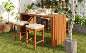 5 Piece Outdoor Bar Set