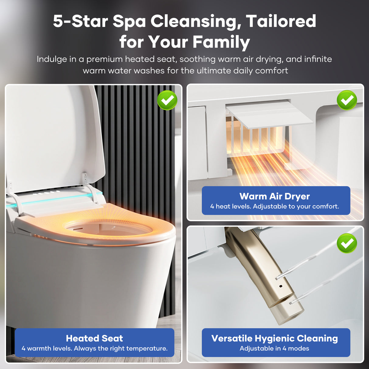 Wall-mounted Smart Toilet, Automatic Lid Opening, No Water Pressure Limitation, Wall Drain, All-in-One Bidet with Aromatherapy Deodorization for Home Use