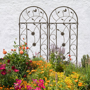 4 Pack Metal Garden Trellis 86.7" x 19.7" Rustproof for Climbing Plants